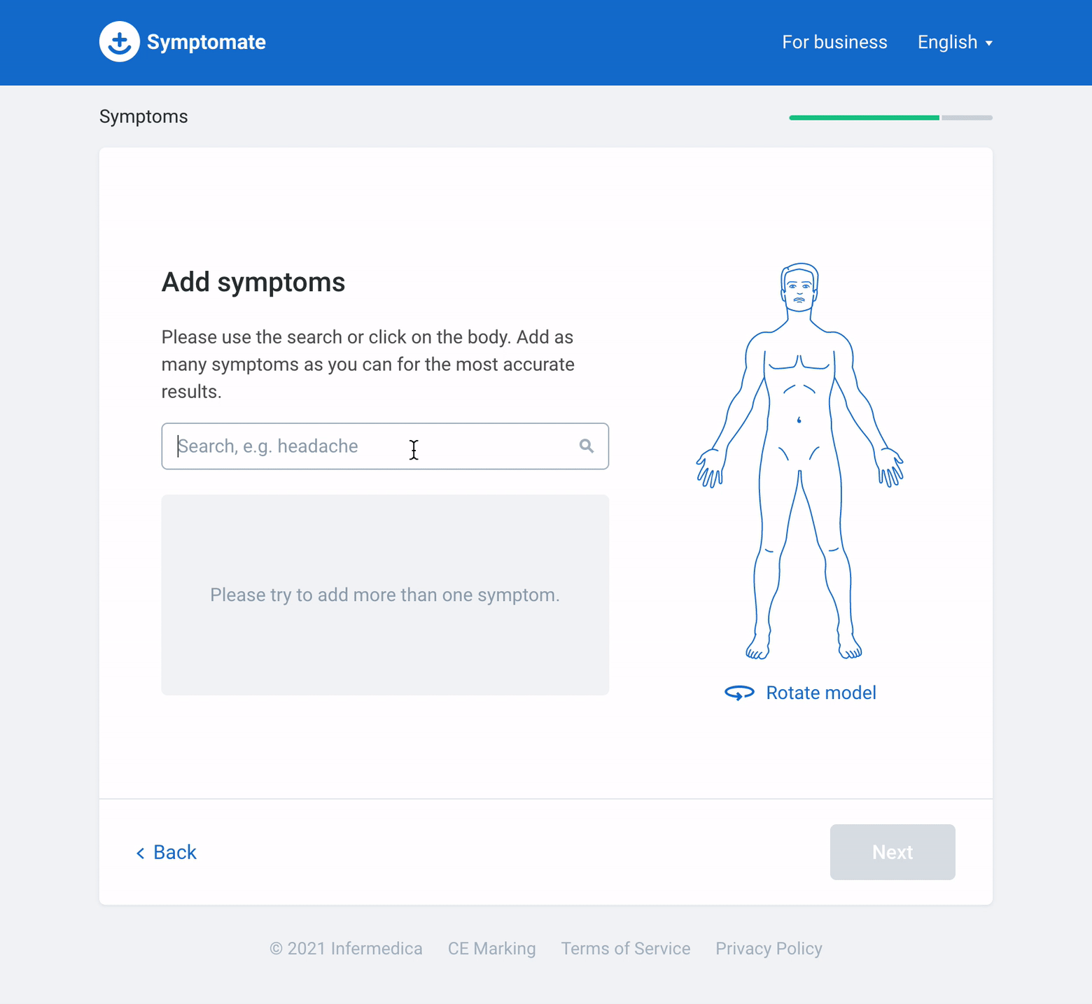 Initial symptoms improve the quality of symptom assessments